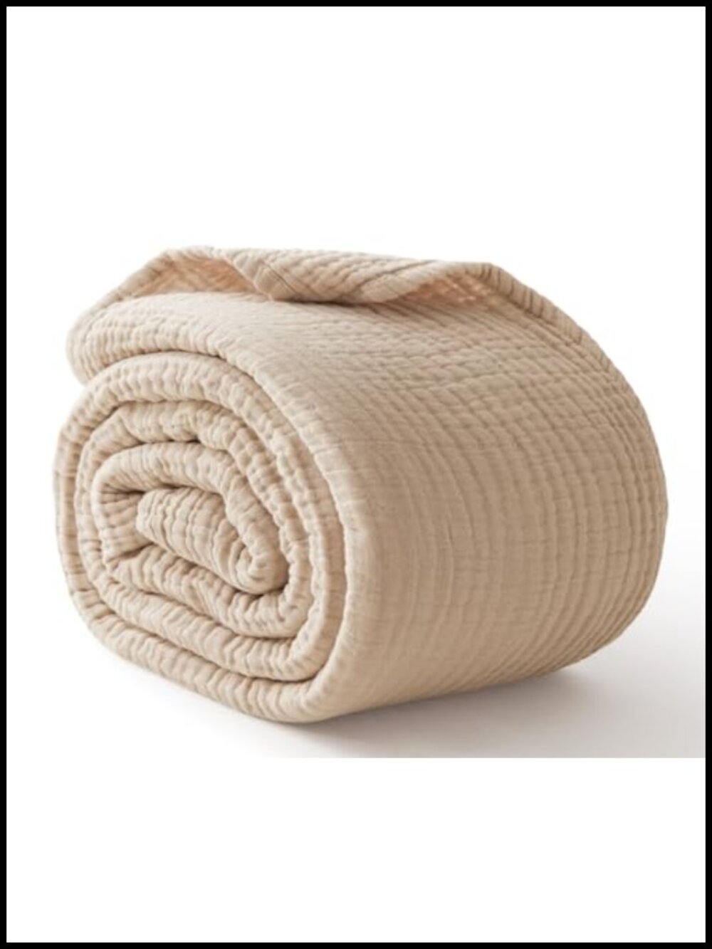 100% Cotton Muslin Throw Blanket 6-Layer Waffle Weave 50x70